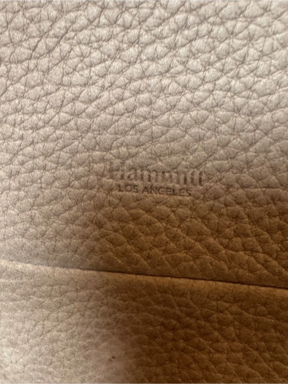 Hammitt Hunter Medium Backpack Grey Natural Brushed Gold Leather Nubuck Bag